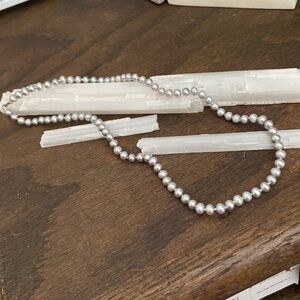 Silver/Grey Fresh Water Pearl Necklace